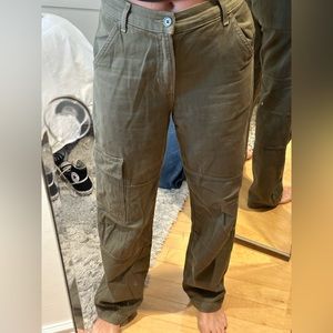 Reformation cargo green jeans